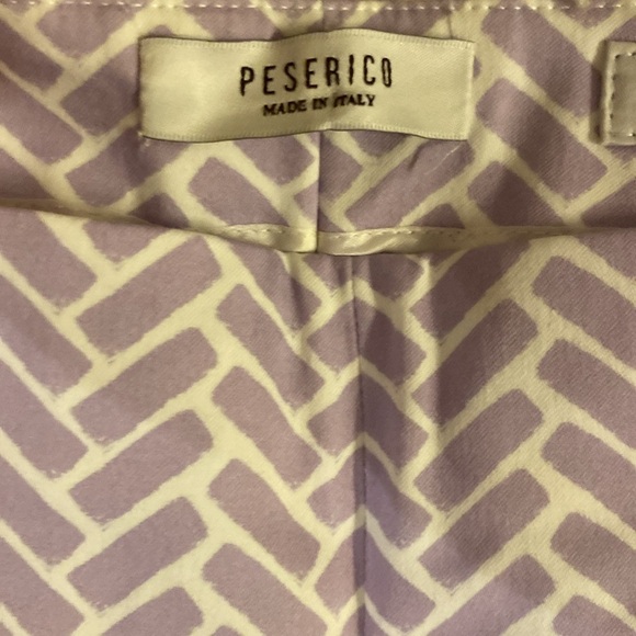 Peserico made in Italy 🇮🇹 Purple and White Patterned Pants size 44 - Picture 2 of 6